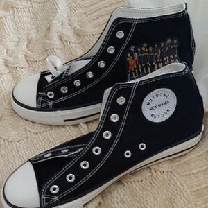 Kids Black High-Top Sneakers